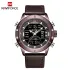 NAVIFORCE NF9153 Watches for Men Dual Display Digital Alarm Clock Fashion Leather Sport Waterproof Wristwatch
